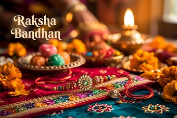 Naklejka premium Happy raksha bandhan