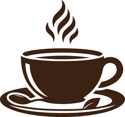 Tea Cup with Tag and Rising Steam – Fresh Morning Drink Graphic