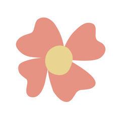 colorful spring floral elements vector illustration set.