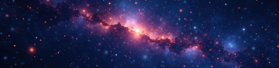 Naklejka premium Sparkling stars on a dark canvas, celestial beauty shines bright, void, twinkling