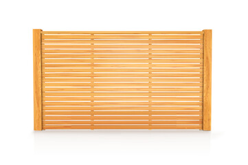 Section of horizontal light wood planks on a white background. Vector illustration
