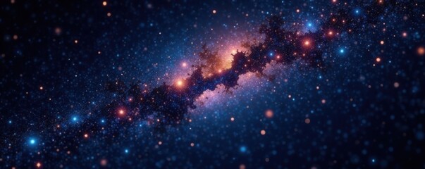 Fototapeta premium stars shining brightly against a deep black canvas, sparkling, night, constellation