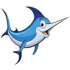 shark cartoon isolated on white