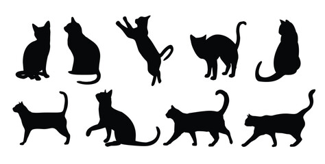 Cat silhouettes collection