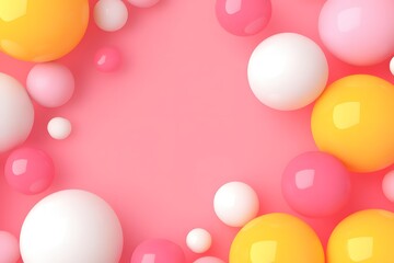 Vibrant Array of Pastel Spheres A Playful Background for Modern Design Aesthetics