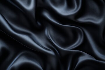 Fototapeta premium Elegant Satin Fabric: Witness the captivating beauty of this dark satin fabric, its soft waves and shadows creating a sense of luxury and depth.