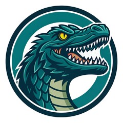 Naklejka premium Dinosaur Head Logo Illustration in Mascot Style