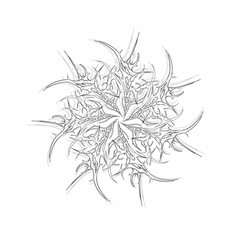 Neo tribal spiral emblem with sharp and intricate linework. Perfect for streetwear, stickers, and edgy digital or print designs. clean vector isolated on white background