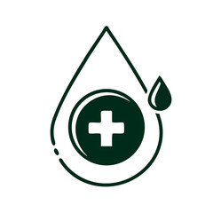 Fototapeta premium Blood Drop Icon Representing Blood Donation and Lifesaving Contribution