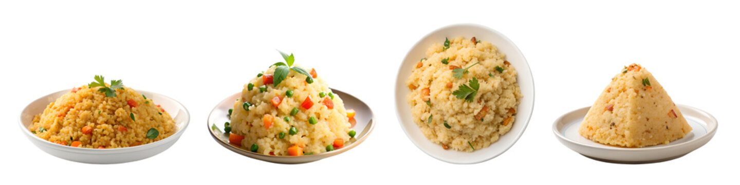 upma on transparent background.