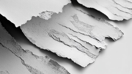 Obraz premium Ripped paper texture, monochrome