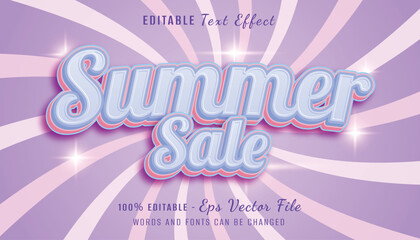 summer sale 3d text effect design