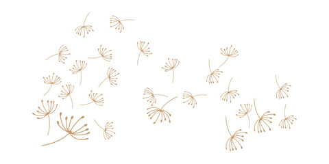 dandelion logo concept wallpaper background design illustration dandelion plant template flying