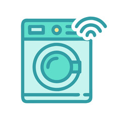 Washing Machine Icon Representing Household Laundry Appliance