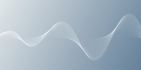 Gray and white abstract background with flowing particles. Digital future technology concept. vector illustration.