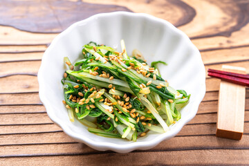 水菜の胡麻和え