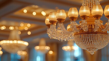 Luxurious chandeliers, elegant lighting