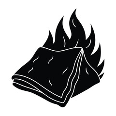 Isolated Fire Blanket on White Background