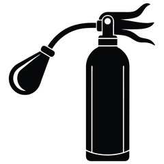 Isolated Fire Extinguisher Training on White Background