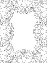 border flower coloring pages for kids