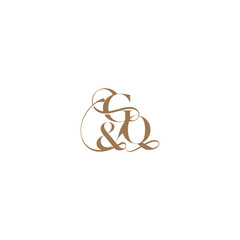 bold serif initial calligraphy wedding concept monogram letter elegant and luxury concept GQ