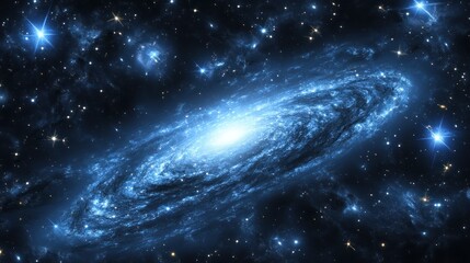 Fototapeta premium Spiral Galaxy in Cosmic Darkness