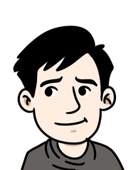 young man with hairstyle design and suit