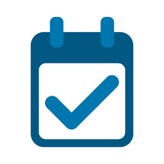 calendar icon with checkmark. done icon vector illustration. flat icon.