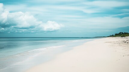 Obraz premium Serene and Introspective White Beach Scene: A Reflection of Deep Thought and Connection with the Natural World