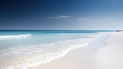 Fototapeta premium Serene and Introspective White Beach Scene: A Reflection of Deep Thought and Connection with the Natural World