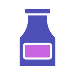 Simple bottle illustration with label design 