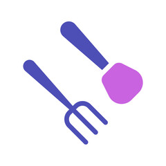 Cutlery Pair Icon: Fork and Spreader Symbol Design