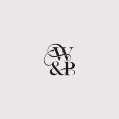 elegant and luxury concept WP wedding concept monogram letter bold serif initial calligraphy