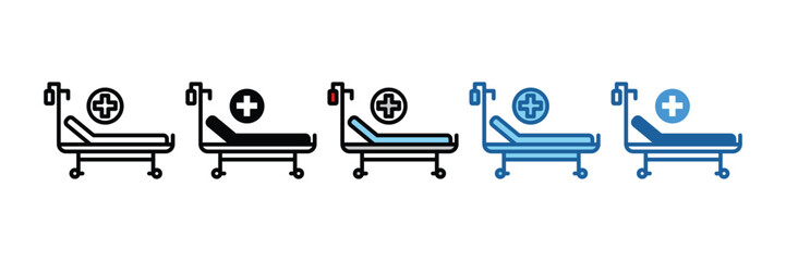 Hospital Bed  Icon Element For Design
