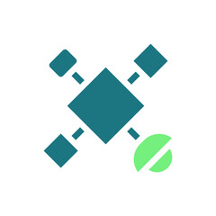 Minimalist Graphic Satellite Communication Station