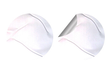 Clean Paper Sticker Mock up with Realistic Texture