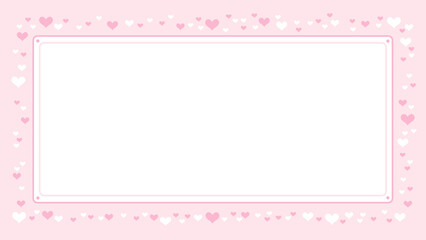 Cute heart background frame for writing messages