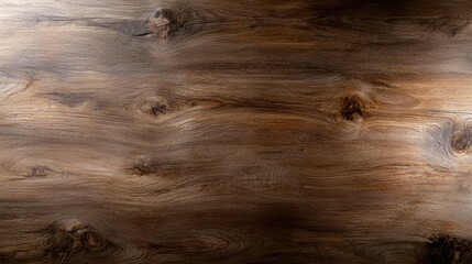 Fototapeta premium Detailed close-up of wood grain. Rich brown tones and natural wood knots. High quality surface texture