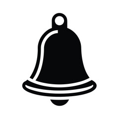 Bell Stencil Icon Beautiful Elements Vector Illustration