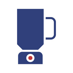 Minimalist Design: Simple Blue Blender Illustration