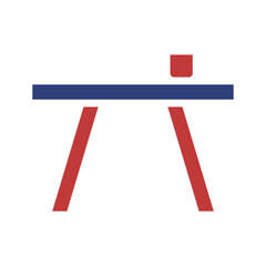 Abstract Visual Metaphor of a Simple Table Form