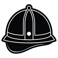 Isolated Firefighter Helmet with Visor on White Background