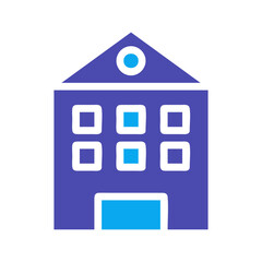 Minimalist Architectural Building Blueprint Icon
