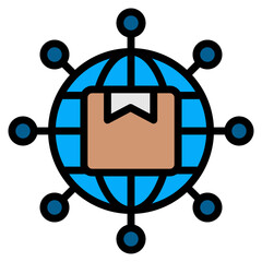 Supply Chain Network Icon
