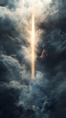 Obraz premium Light piercing storm clouds