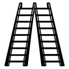 Isolated Firefighter Ladder Clamps on White Background