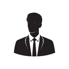 Business avatar silhouette design