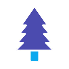 Obraz premium Stylized Purple and Blue Christmas Tree Icon