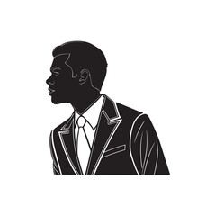 Business avatar silhouette design