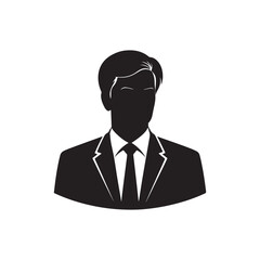 Business avatar silhouette design